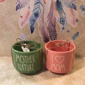 Rae Dunn Set of 2 Small Planters